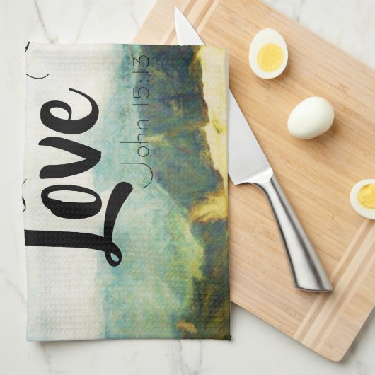 No Greater Liebe John 15:13 Schreib-Handtücher Geschirrtuch (Viertel Falte)