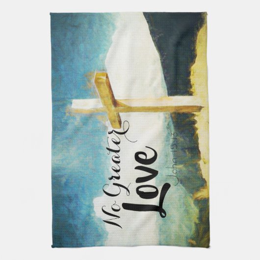 No Greater Liebe John 15:13 Schreib-Handtücher Geschirrtuch (Vertikal)