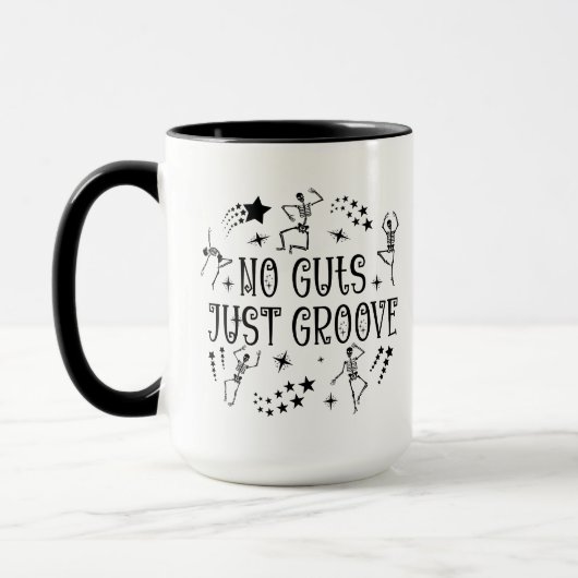 No Guts Just Groove Halloween Dancing Skeletons Tasse (Links)