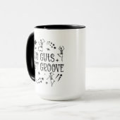 No Guts Just Groove Halloween Dancing Skeletons Tasse (Vorderseite Links)