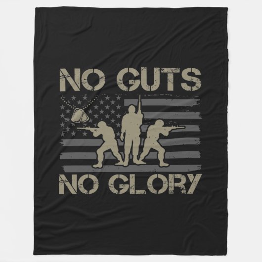 No Guts No Glory Fleecedecke (Vorderseite)