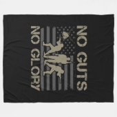 No Guts No Glory Fleecedecke (Vorderseite (Horizontal))