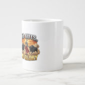 No Guts, No Glory: Motivational & Success Mindset Jumbo-Tasse (Vorderseite Rechts)