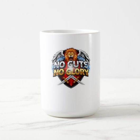 No Guts, No Glory: Motivational & Success Mindset Kaffeetasse (Mittel)