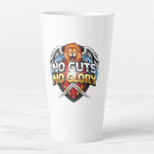 No Guts, No Glory: Motivational & Success Mindset Milchtasse (Vorderseite)