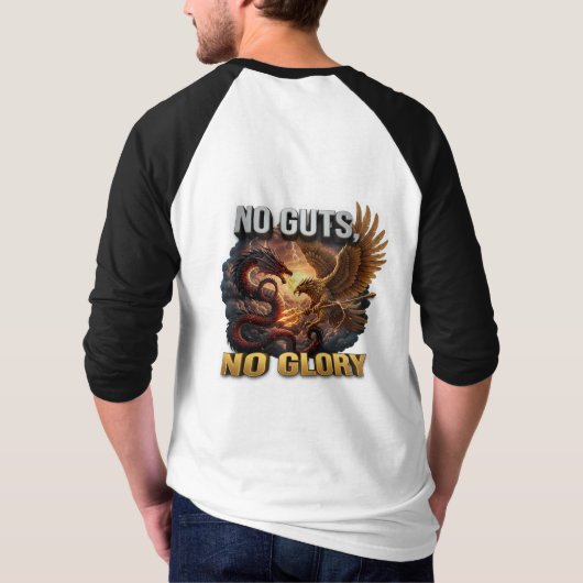No Guts, No Glory: Motivational & Success Mindset T-Shirt (Rückseite)