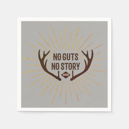 NO Guts No Story Hunter Serviette (Vorderseite)