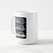 No Gym No Abs No bedauert kühnes Design Kaffeetasse (Vorderseite Links)