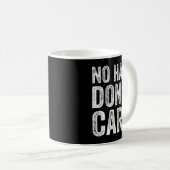 No Hair Dont Care Funny Bald Kaffeetasse (VorderseiteRechts)