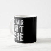 No Hair Dont Care Funny Bald Kaffeetasse (Vorderseite Links)