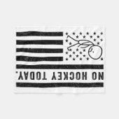 No Hockey Today, Funny Us Flag For Hockey Lovers  Fleecedecke (Vorderseite (Horizontal))