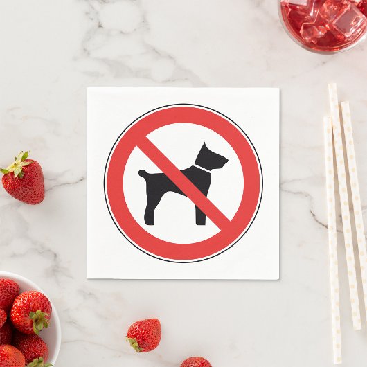 No Hogs Sign Paper Napkins Serviette