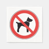 No Hogs Sign Paper Napkins Serviette (Vorderseite)