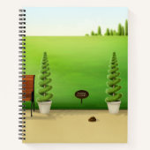 "No Hogs Zullownte" Niedliches Dog Poo im Sonnigen Notizblock (Vorderseite)