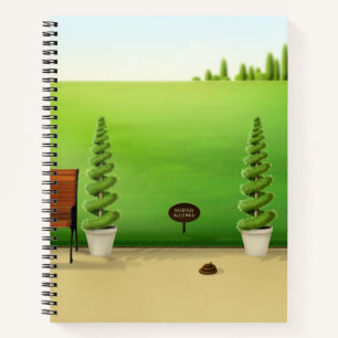 "No Hogs Zullownte" Niedliches Dog Poo im Sonnigen Notizblock