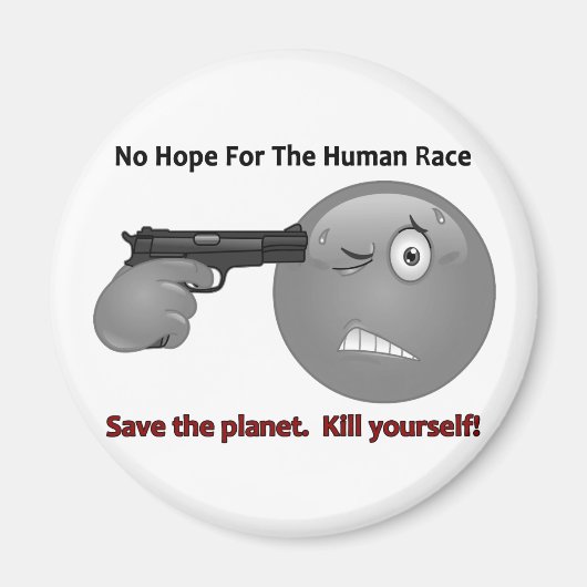 No Hope Emoticon Logo Magnet (Vorne)