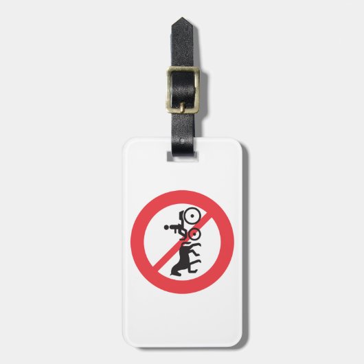 No Horse Drawn Vehicles Sign Gepäckanhänger (Vorderseite vertikal)