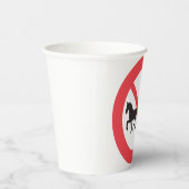 No Horse Drawn Vehicles Sign Pappbecher (Rechts)
