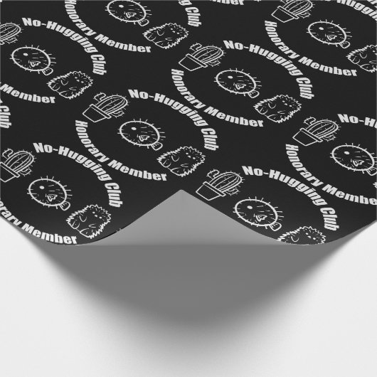 No Hugging Club Geschenkpapier (Ecke)