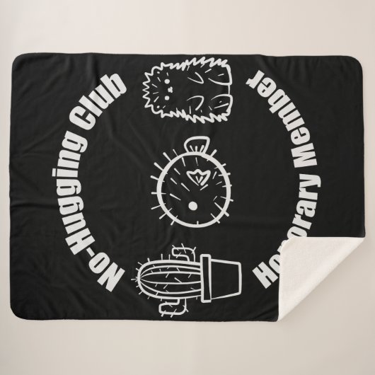 No Hugging Club Sherpadecke (Vorderseite (Horizontal))