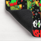 No Hugging Season Xmas 2021 Elf Reindeer Santa Ca  Mousepad (Ecke)