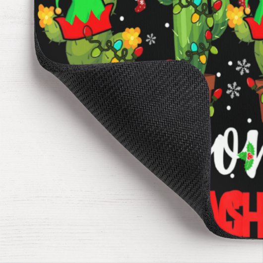 No Hugging Season Xmas 2021 Elf Reindeer Santa Ca  Mousepad (Ecke)