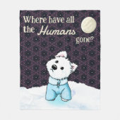 No Humanity Westie Fleecedecke (Vorderseite)