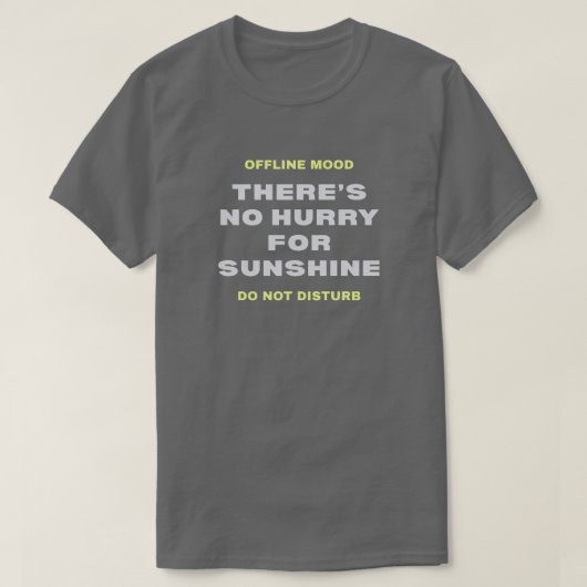 “No Hurry for Sunshine” Premium Minimalist T-Shirt (Design vorne)