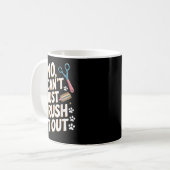 No, I Can't Just Brush It Out Groomer Funny Groome Kaffeetasse (Vorderseite Links)