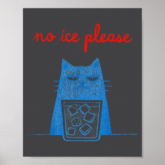 No Ice Please Cat Abolish Chinga La Migra Meme Fun Poster (Vorne)