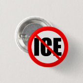 "NO ICE" protest Button (Vorne & Hinten)