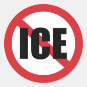 No ICE Runder Aufkleber (Vorderseite)
