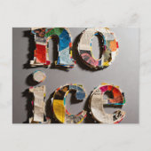 no ice unique and colorful mixed media collage postkarte (Vorderseite)