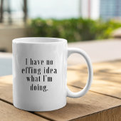 No Idea What I'm doing Funny Minimalist Modern  Zweifarbige Tasse