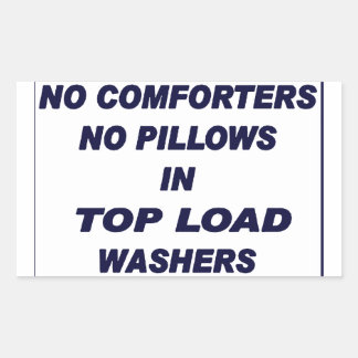 "No in Top Load Washer" Waschsalon Blue Aufkleber