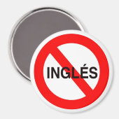 NO INGLES - Kein Englisch Magnet (Vorderseite/Rückseite)
