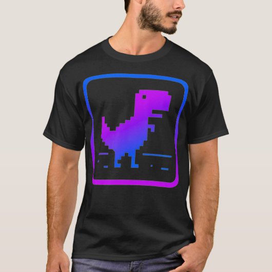 No Internet Dinosaur Graphic Design T-Shirt (Vorderseite)