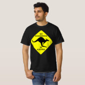 No Kangaroos In Austria Funny T-Shirt Yellow Sign (Vorne ganz)