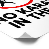 No Karate in the Pit Shirt Funny Hardcore Concert Poster (Ecke)