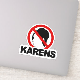 "NO KARENS"-Aufkleber für Vinyl-Selbstschnitt Aufkleber