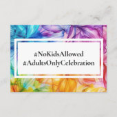 NO KIDS Hochzeit Ethereal Bloom Begleitkarte (Vorderseite)