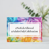 NO KIDS Hochzeit Ethereal Bloom Begleitkarte (Stehend Vorderseite)