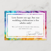 NO KIDS Hochzeit Ethereal Bloom Begleitkarte (Rückseite)