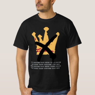 No King Anti Monarchy Custom Protest GRAY (groß) T-Shirt