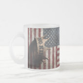 No King – Distressed Crown with American Flag Mattglastasse (Links)