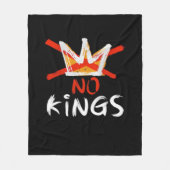 No King Funny Quote Anti Tyranny Retro Design Fleecedecke (Vorderseite)