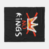 No King Funny Quote Anti Tyranny Retro Design Fleecedecke (Vorderseite (Horizontal))