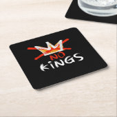 No King Funny Quote Anti Tyranny Retro Design Rechteckiger Pappuntersetzer (angewinkelt)