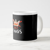 No King Funny Quote Retro Creative Style Jumbo-Tasse (Vorderseite Rechts)