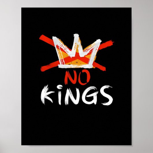 No King Funny Quote Retro Creative Style Poster (Vorne)